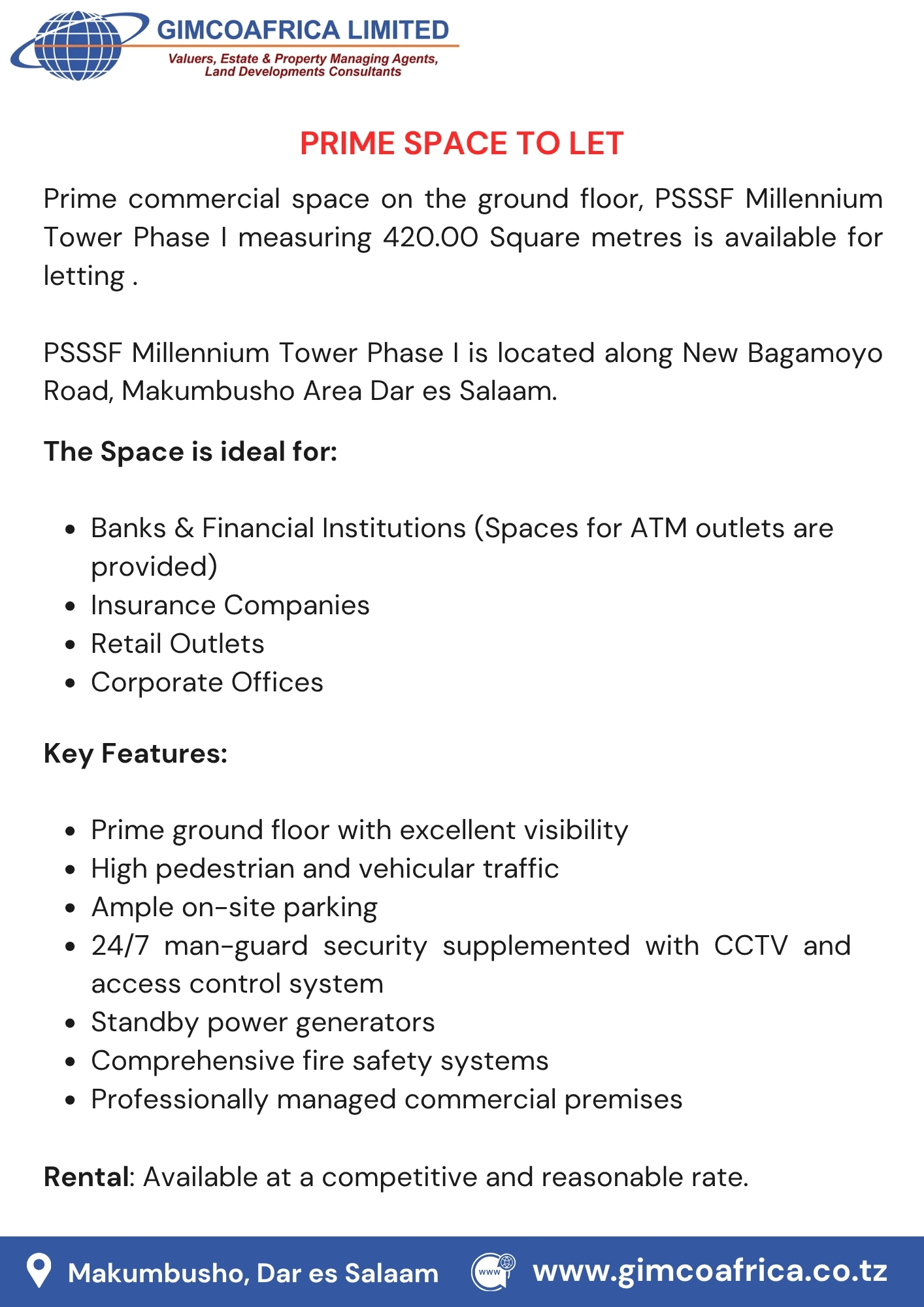 2. SPACE TO LET MILLENIUM TOWER